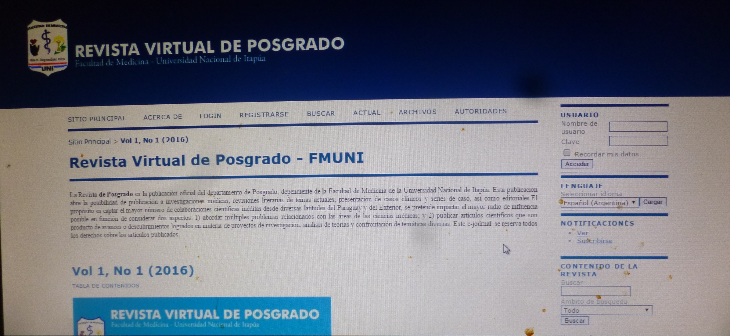 Se lanza la Revista Virtual de la Dirección de Posgrado