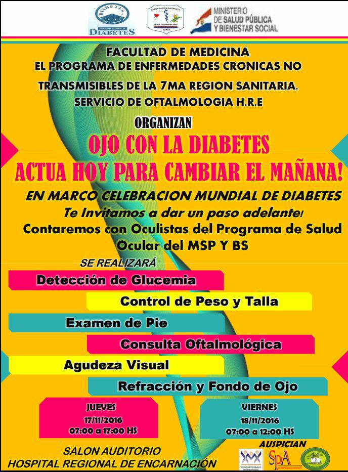 Cronograma  de Actividades por el Día Mundial de la Diabetes