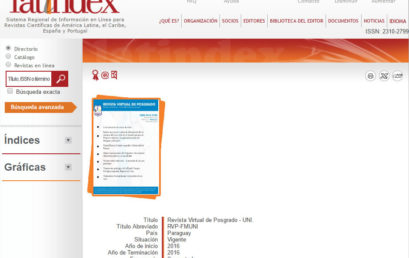 Revista Virtual de Posgrado indizada por LATINDEX