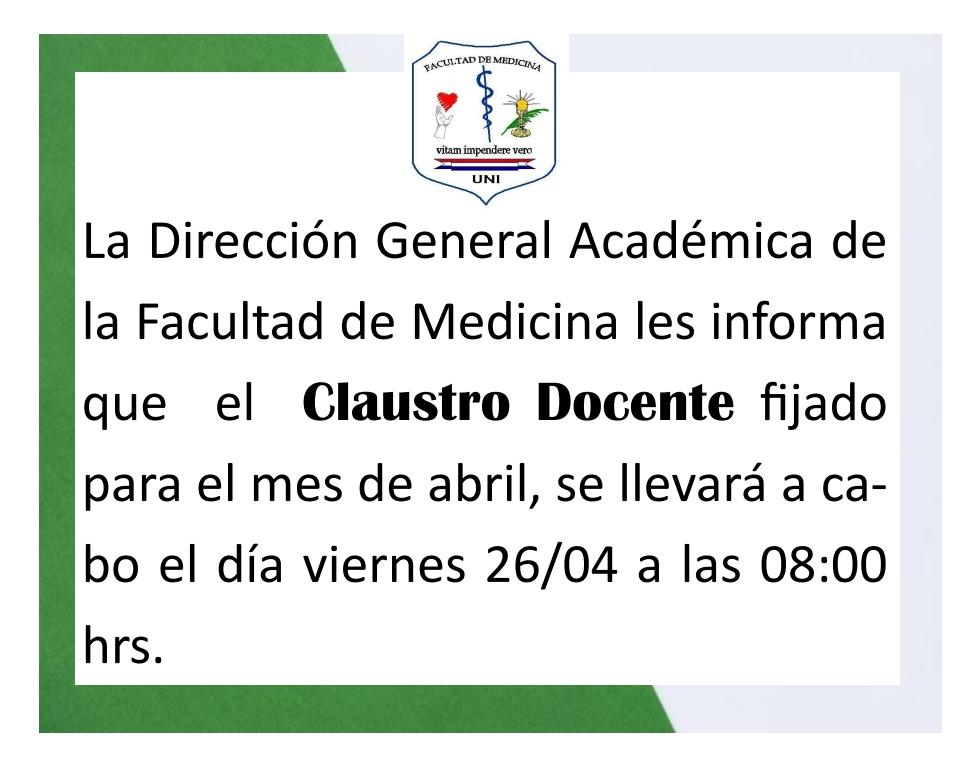 Invitación al Claustro Docente 2019