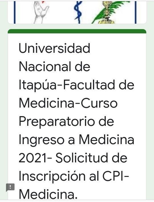 Formulario de Inscripción al CPI Medicina 2021