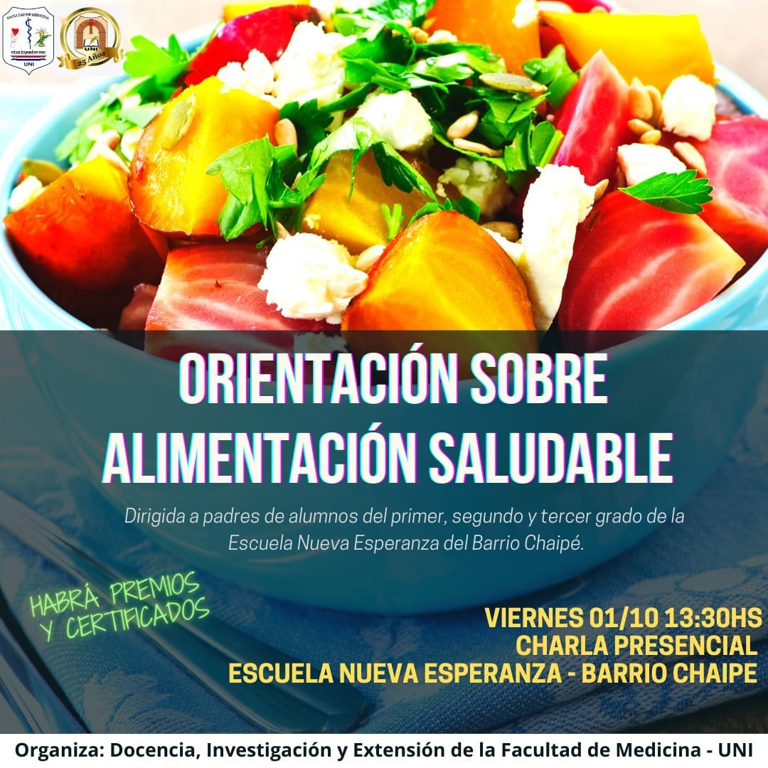 Charla «Orientación sobre alimentación saludable»