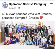 Postgrado de Anestesiología del HNI en el Programa OPERACIÓN SONRISA PARAGUAY