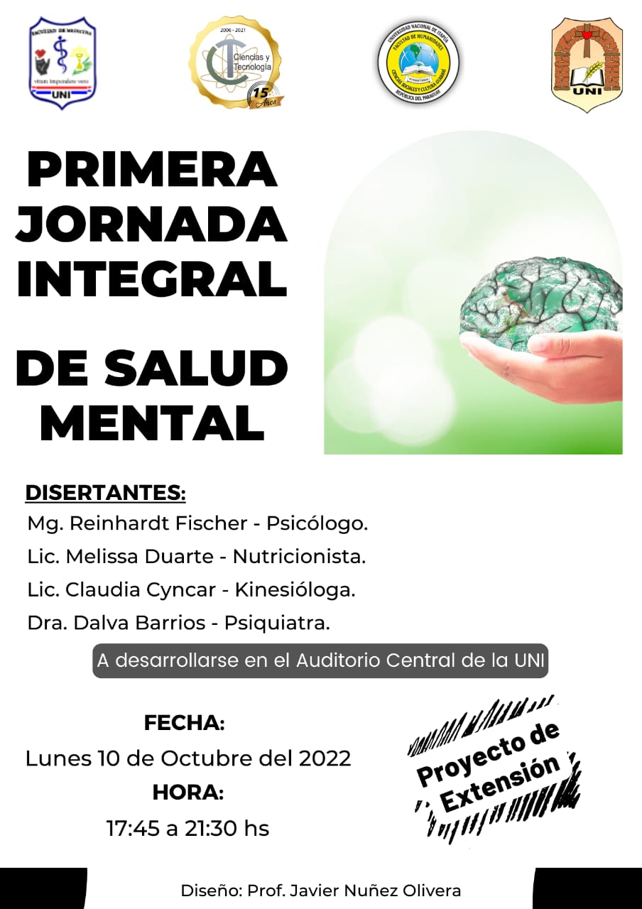 Agenda de Ia I Jornada de Salud Mental Integral