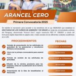 Primera Convocatoria Arancel Cero 2025