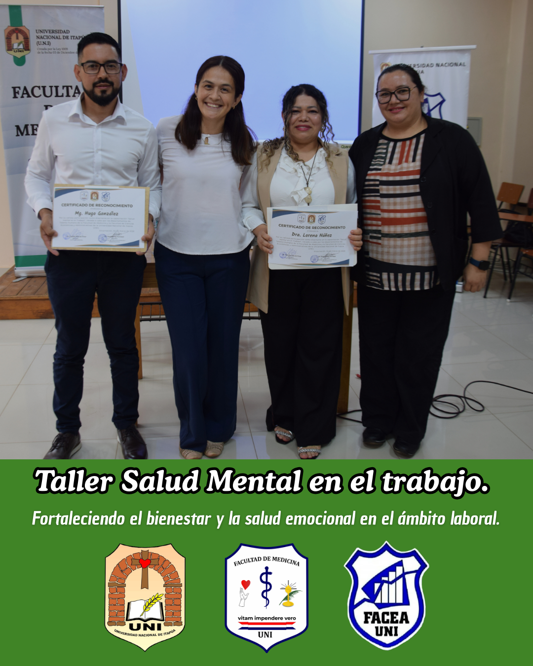 Exitosa realización del Taller «Salud Mental en el Trabajo». Exitosa realización del Taller «Salud Mental en el Trabajo».