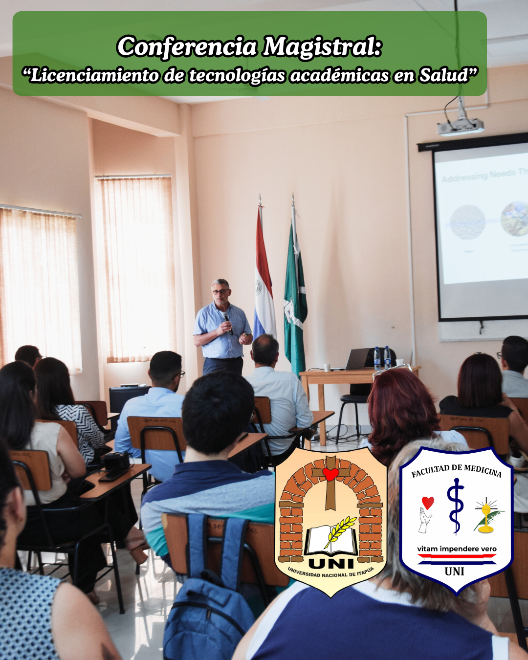 Conferencia magistral sobre licenciamiento de tecnologías académicas en salud en la Facultad de Medicina-UNI